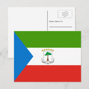 Carte Postale Drapeau de la Guinée équatoriale, Drapeau de la Ré