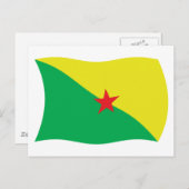 Carte postale drapeau de la Guyane (Devant / Derrière)