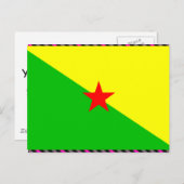 Carte Postale Drapeau de la Guyane (Devant / Derrière)