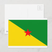 Carte Postale Drapeau de la Guyane (Devant / Derrière)