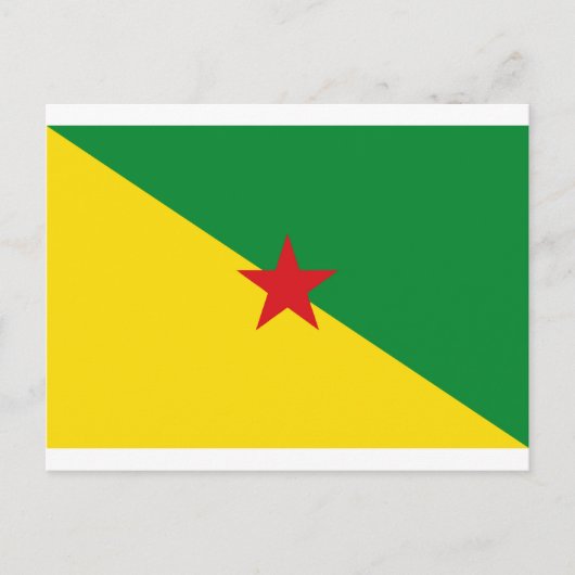 Carte Postale Drapeau de la Guyane (Devant)
