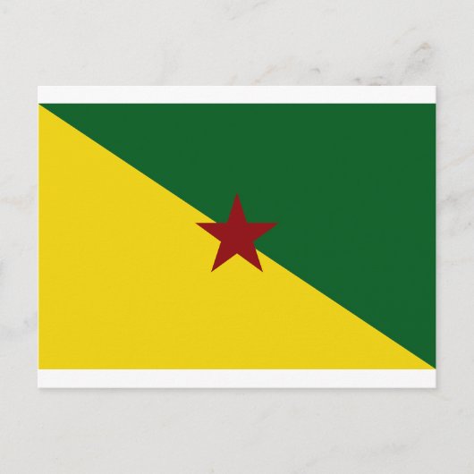Carte Postale Drapeau de la Guyane (Devant)