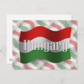 Carte Postale Drapeau de la Hongrie (Devant / Derrière)
