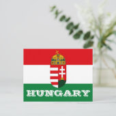 Carte Postale drapeau de la Hongrie (Debout devant)