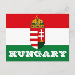 Carte Postale drapeau de la Hongrie