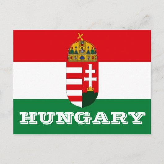 Carte Postale drapeau de la Hongrie (Devant)