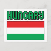 Carte Postale drapeau de la Hongrie (Devant)