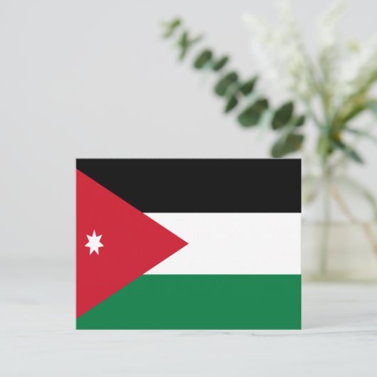 Carte Postale Drapeau de la Jordanie (Debout devant)