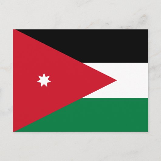Carte Postale Drapeau de la Jordanie (Devant)