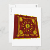 Carte Postale Drapeau de la Légion de Pulaski (Devant / Derrière)