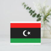 Carte Postale Drapeau de la Libye (Debout devant)