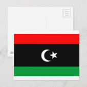 Carte Postale Drapeau de la Libye (Devant / Derrière)