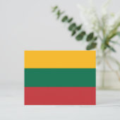 Carte Postale Drapeau de la Lituanie (Debout devant)