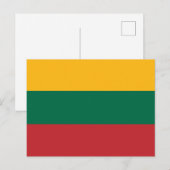 Carte Postale Drapeau de la Lituanie (Devant / Derrière)