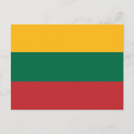Carte Postale Drapeau de la Lituanie (Devant)