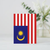 Carte Postale Drapeau de la Malaisie (Debout devant)
