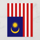 Carte Postale Drapeau de la Malaisie (Devant)