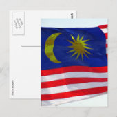 Carte Postale drapeau de la malaisie (Devant / Derrière)