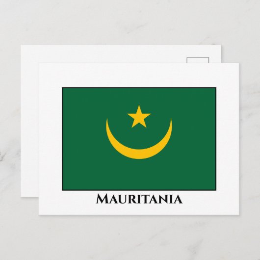 Carte Postale Drapeau de la Mauritanie (Devant / Derrière)