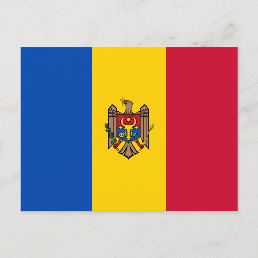 Carte Postale Drapeau de la Moldavie (Devant)