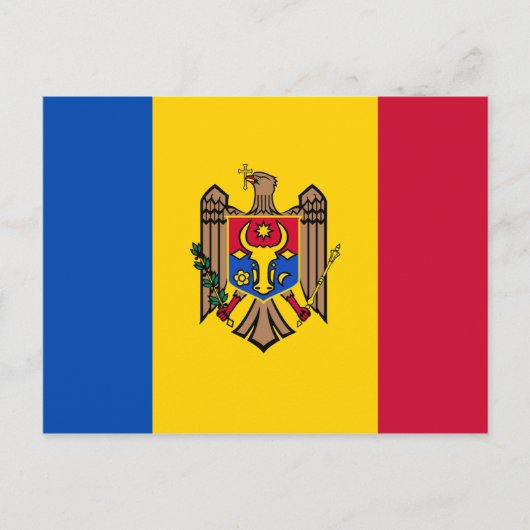 Carte Postale Drapeau de la Moldavie (Devant)