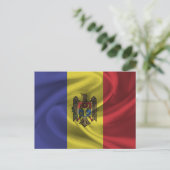 Carte Postale Drapeau de la Moldavie (Debout devant)