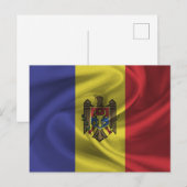 Carte Postale Drapeau de la Moldavie (Devant / Derrière)