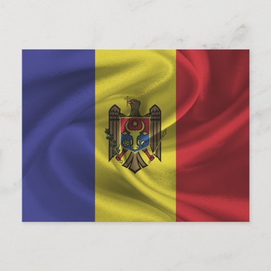 Carte Postale Drapeau de la Moldavie (Devant)