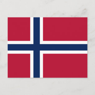 Carte Postale Drapeau de la Norvège