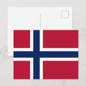 Carte Postale Drapeau de la Norvège (Devant / Derrière)