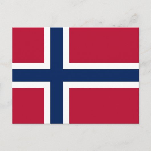 Carte Postale Drapeau de la Norvège (Devant)