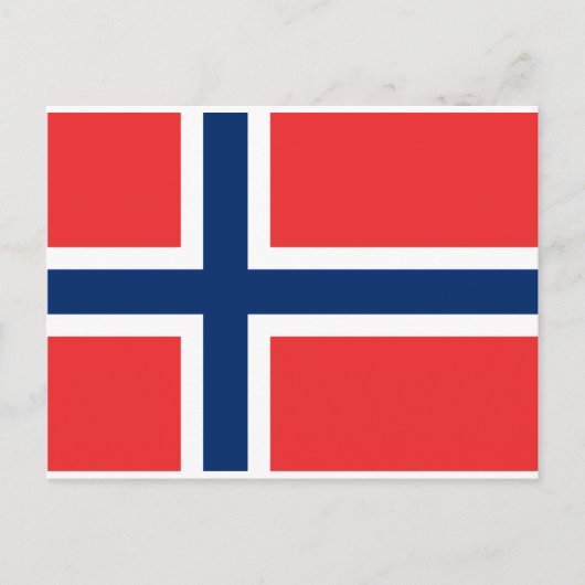 Carte Postale Drapeau de la Norvège (Devant)