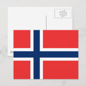 Carte Postale Drapeau de la Norvège (Devant / Derrière)