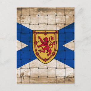 Carte Postale Drapeau de la Nouvelle-Écosse en détresse
