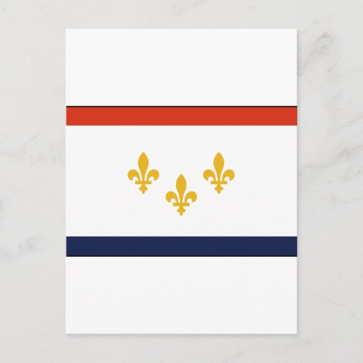 Carte Postale Drapeau de la Nouvelle-Orléans (Devant)