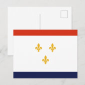 Carte Postale Drapeau de La Nouvelle-Orléans (Devant / Derrière)
