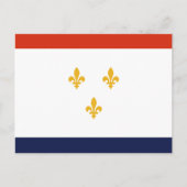 Carte Postale Drapeau de La Nouvelle-Orléans (Devant)