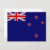 Carte Postale Drapeau de la Nouvelle-Zélande (Devant / Derrière)