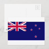 Carte Postale Drapeau de la Nouvelle-Zélande (Devant / Derrière)