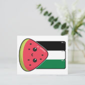 Carte Postale Drapeau de la Palestine mignonne avec Palestin san (Debout devant)