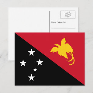 Carte Postale Drapeau de la Papouasie-Nouvelle-Guinée, Drapeau d