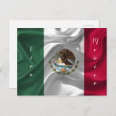 Carte Postale Drapeau de la Personnaliser Viva Mexico (Devant / Derrière)