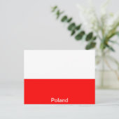 Carte Postale Drapeau de la Pologne (Debout devant)