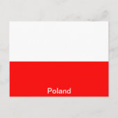 Carte Postale Drapeau de la Pologne (Devant)
