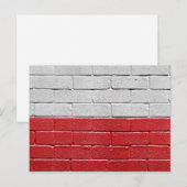 Carte Postale Drapeau de la Pologne (Devant / Derrière)