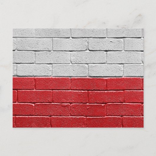 Carte Postale Drapeau de la Pologne (Devant)