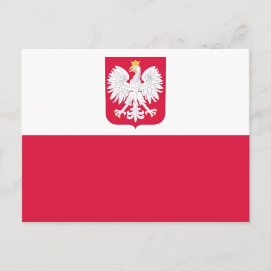 Carte Postale Drapeau de la Pologne (Devant)