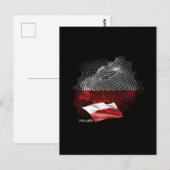 Carte Postale Drapeau de la Pologne (Devant / Derrière)