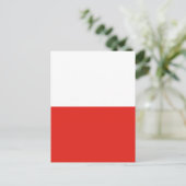 Carte Postale Drapeau de la Pologne (Debout devant)