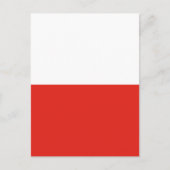 Carte Postale Drapeau de la Pologne (Devant)